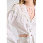 Γυναικείο loose fit πουκάμισο σε ζακάρ ύφανση