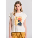 Γυναικείο organic cotton t-shirt με boho τύπωμα