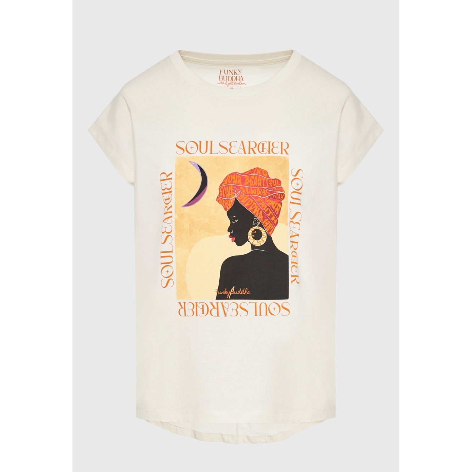 Γυναικείο organic cotton t-shirt με boho τύπωμα