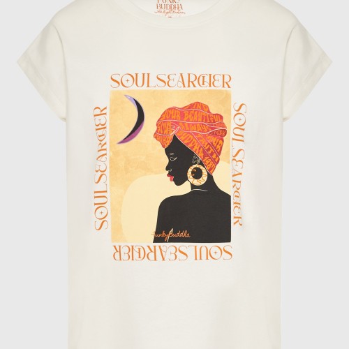 Γυναικείο organic cotton t-shirt με boho τύπωμα Γυναικείο organic cotton t-shirt με boho τύπωμα
