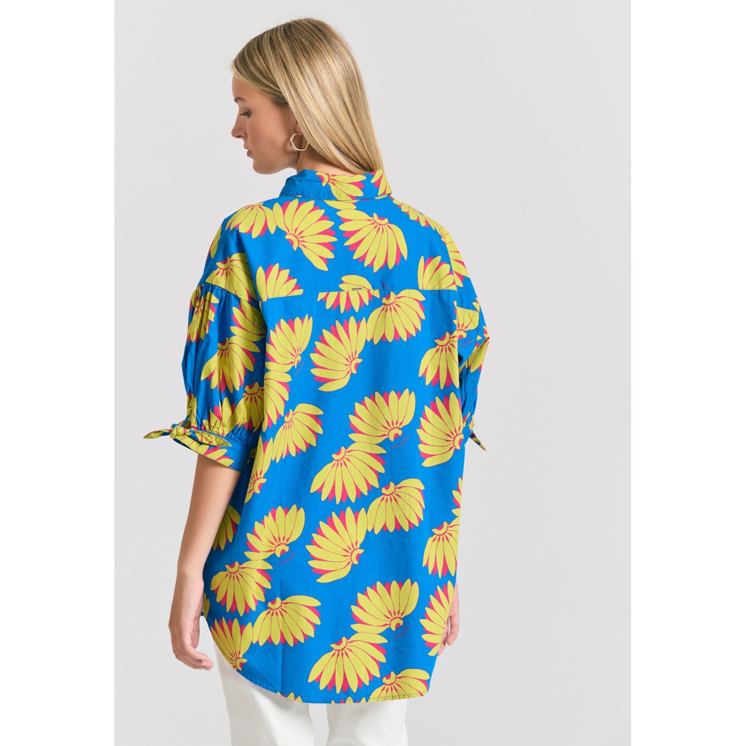 Γυναικείο oversized πουκάμισο με exotic τύπωμα