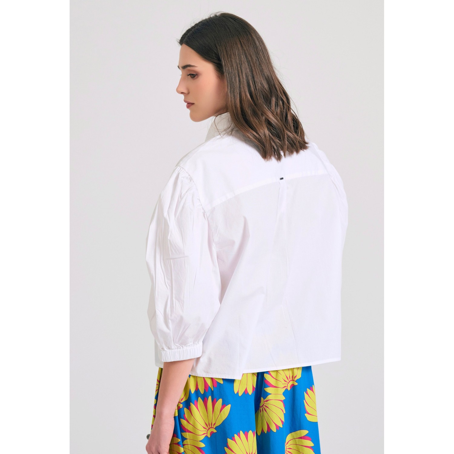 Γυναικείο oversized πουκάμισο με puffer μανίκια