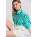 Γυναικείο oversized πουκάμισο με puffer μανίκια
