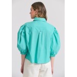 Γυναικείο oversized πουκάμισο με puffer μανίκια