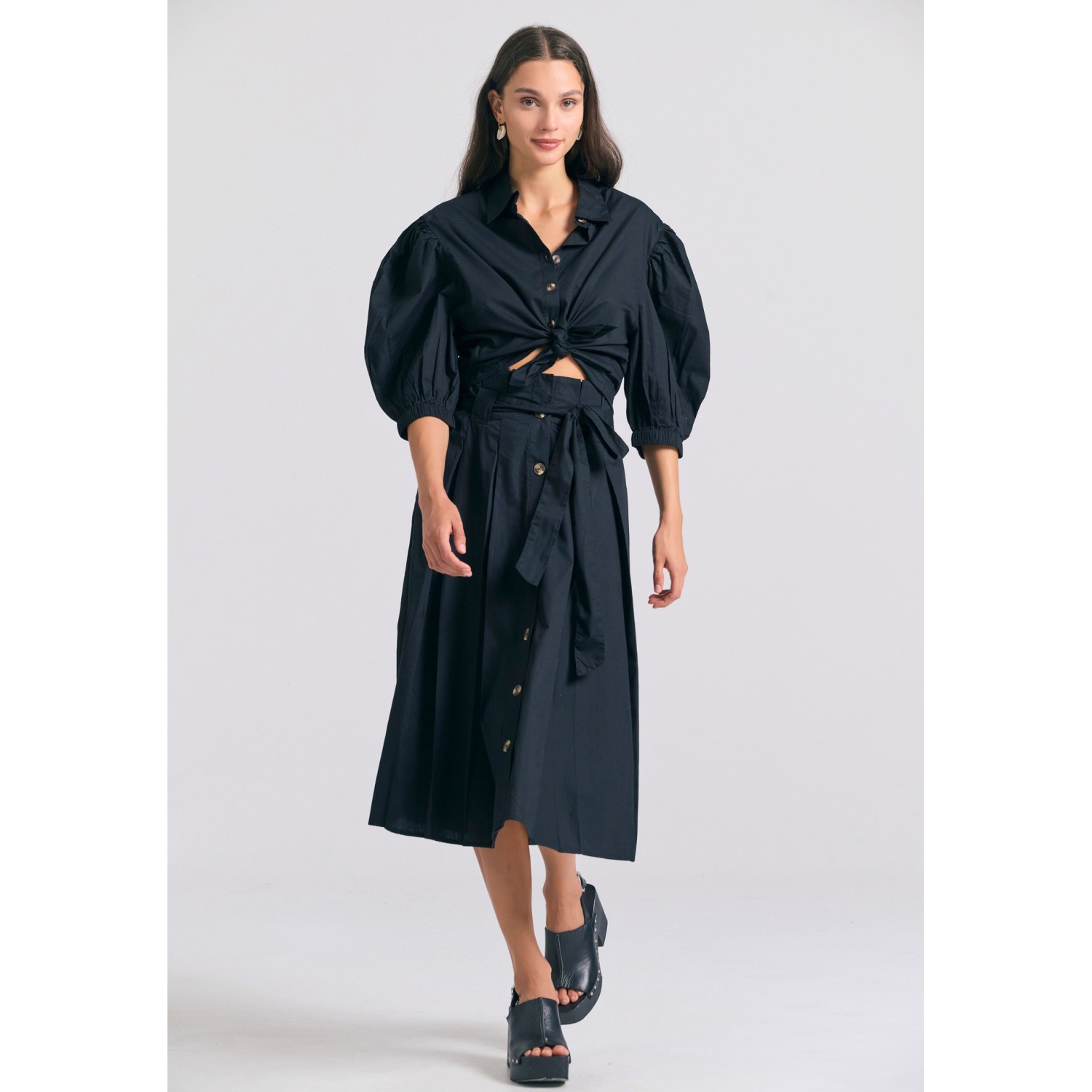 Γυναικείο oversized πουκάμισο με puffer μανίκια