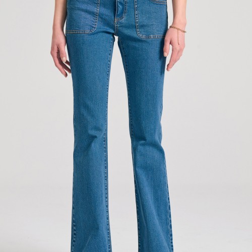 Γυναικείο skinny fit τζιν παντελόνι με raw edges