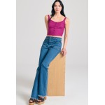 Γυναικείο skinny fit τζιν παντελόνι με raw edges