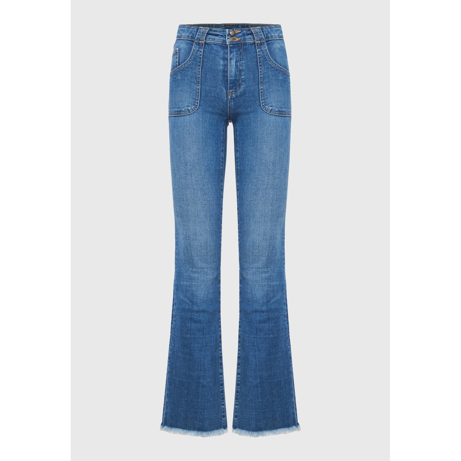Γυναικείο skinny fit τζιν παντελόνι με raw edges