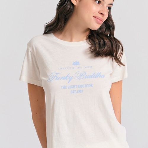 Γυναικείο t-shirt με branded vintage τύπωμα