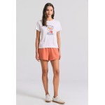 Γυναικείο t-shirt με graphic τύπωμα στο στήθος Γυναικείο t-shirt με graphic τύπωμα στο στήθος