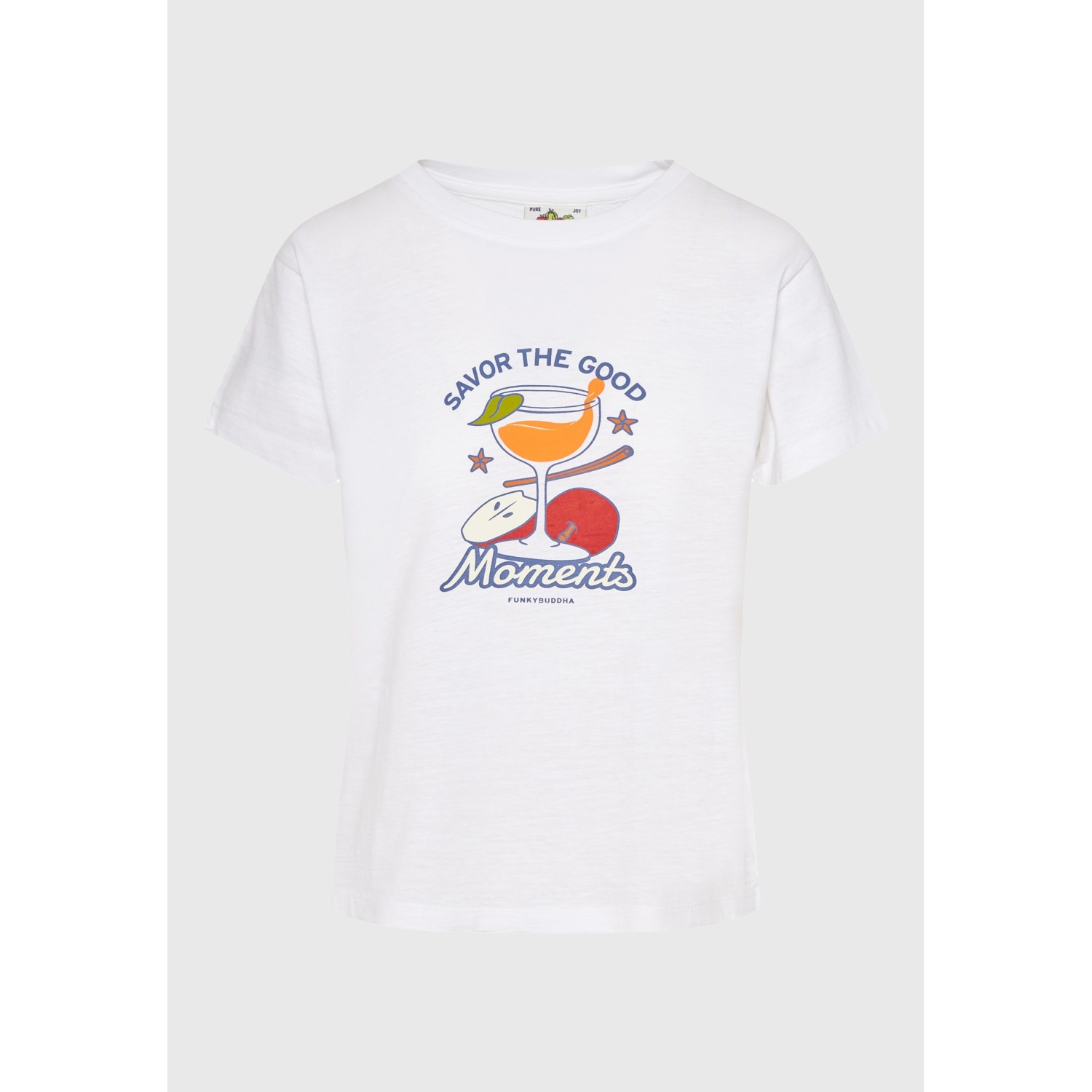 Γυναικείο t-shirt με graphic τύπωμα στο στήθος Γυναικείο t-shirt με graphic τύπωμα στο στήθος