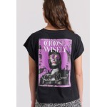 Γυναικείο t-shirt με pop art τύπωμα στην πλάτη