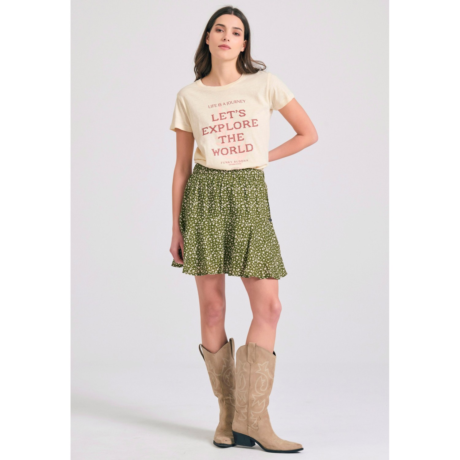 Γυναικείο t-shirt με text artwork τύπωμα