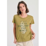 Γυναικείο t-shirt με text artwork τύπωμα