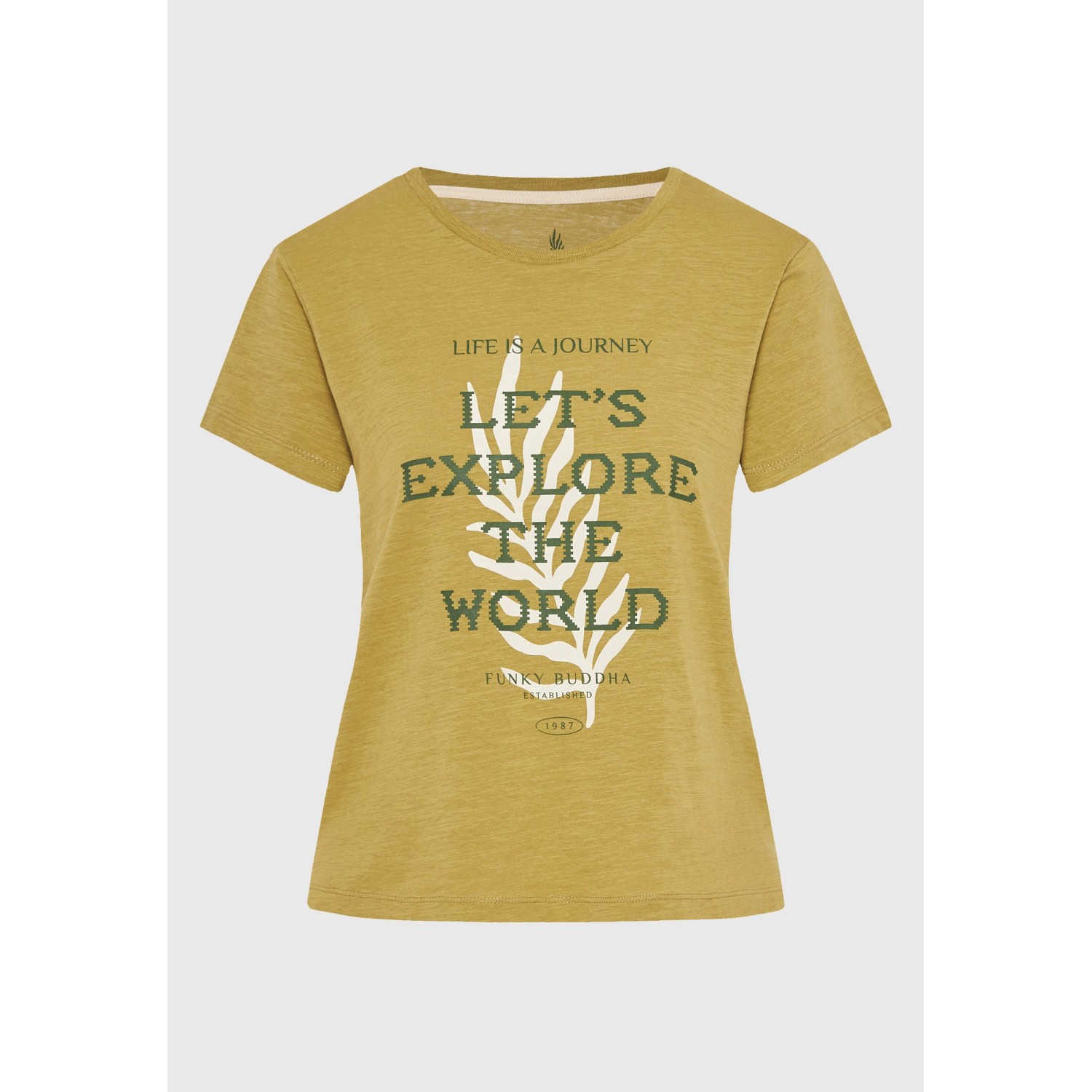 Γυναικείο t-shirt με text artwork τύπωμα