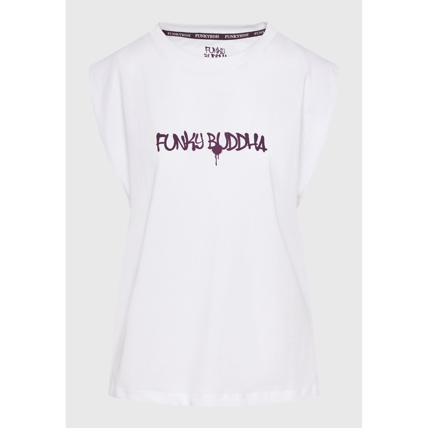 Γυναικείο t-shirt με text artwork τύπωμα στην πλάτ