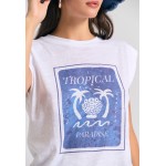 Γυναικείο t-shirt με tropical τύπωμα Γυναικείο t-shirt με tropical τύπωμα