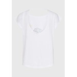 Γυναικείο t-shirt με τύπωμα και ανοιχτή πλάτη Γυναικείο t-shirt με τύπωμα και ανοιχτή πλάτη