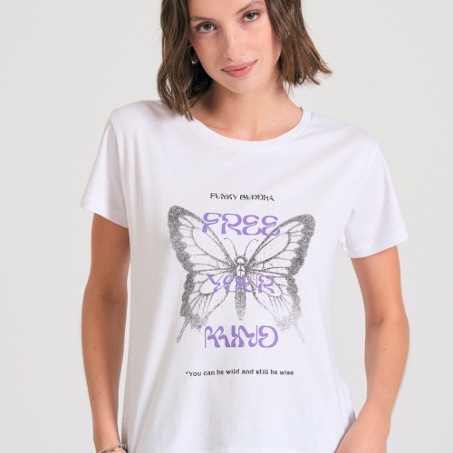Γυναικείο t-shirt με φωτογραφικό τύπωμα