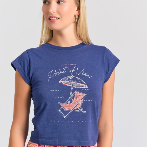 Γυναικείο t-shirt με φωτογραφικό τύπωμα