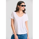 Γυναικείο V-neck t-shirt με raw edges - The essent Γυναικείο V-neck t-shirt με raw edges - The essent