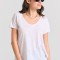 Γυναικείο V-neck t-shirt με raw edges - The essent