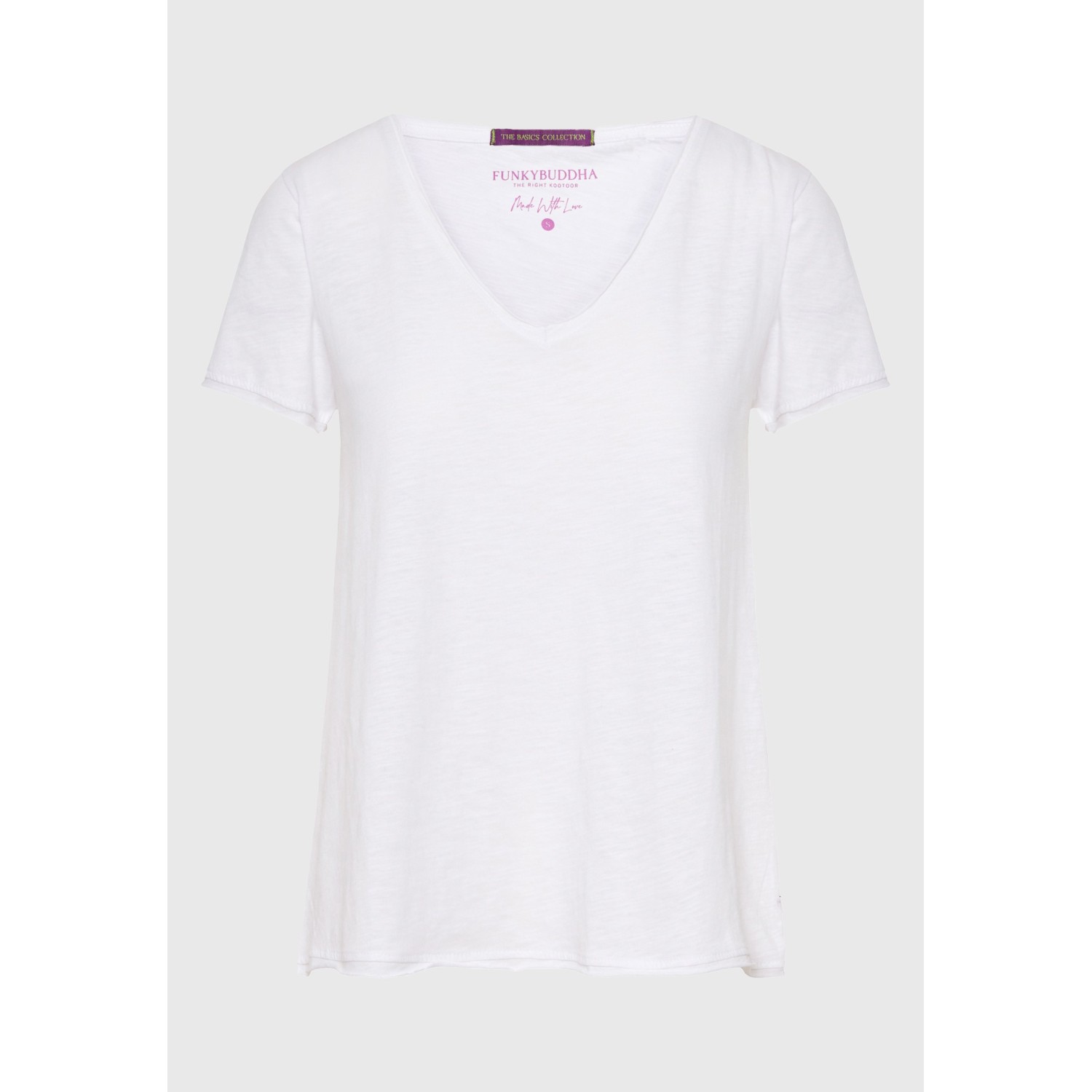 Γυναικείο V-neck t-shirt με raw edges - The essent Γυναικείο V-neck t-shirt με raw edges - The essent