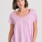 Γυναικείο V-neck t-shirt με raw edges - The essent