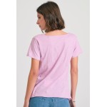 Γυναικείο V-neck t-shirt με raw edges - The essent