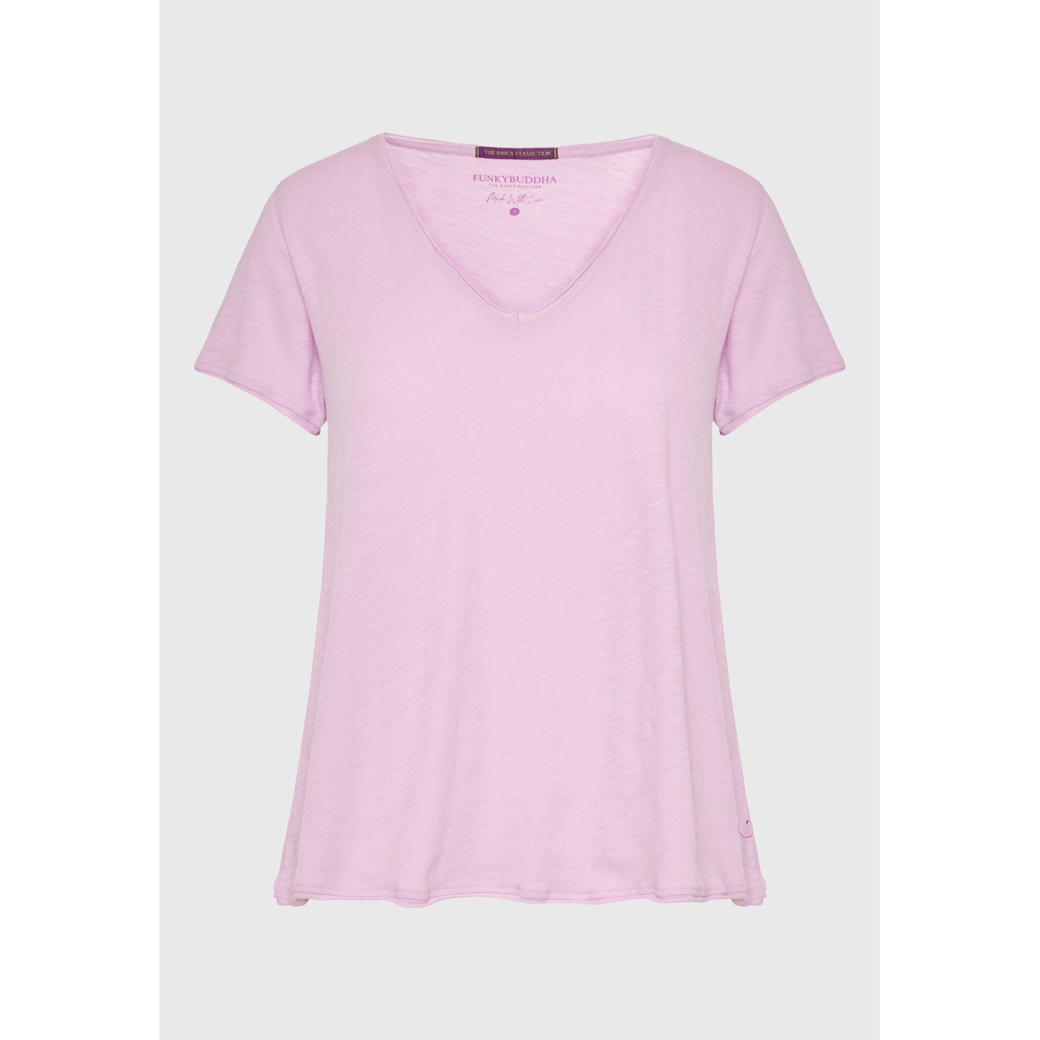 Γυναικείο V-neck t-shirt με raw edges - The essent