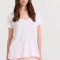 Γυναικείο V-neck μονόχρωμο t-shirt - The essential