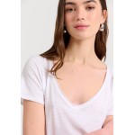 Γυναικείο V-neck μονόχρωμο t-shirt - The essential