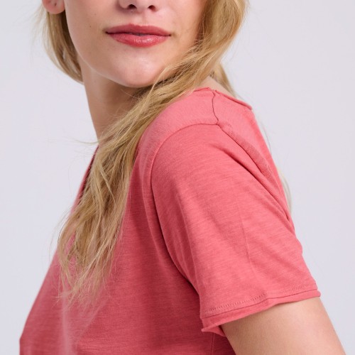 Γυναικείο V-neck μονόχρωμο t-shirt - The essential Γυναικείο V-neck μονόχρωμο t-shirt - The essential