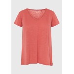 Γυναικείο V-neck μονόχρωμο t-shirt - The essential