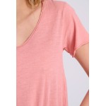 Γυναικείο V-neck μονόχρωμο t-shirt - The essential