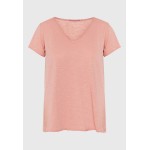 Γυναικείο V-neck μονόχρωμο t-shirt - The essential