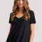 Γυναικείο V-neck μονόχρωμο t-shirt - The essential