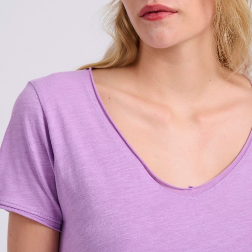 Γυναικείο V-neck μονόχρωμο t-shirt - The essential Γυναικείο V-neck μονόχρωμο t-shirt - The essential