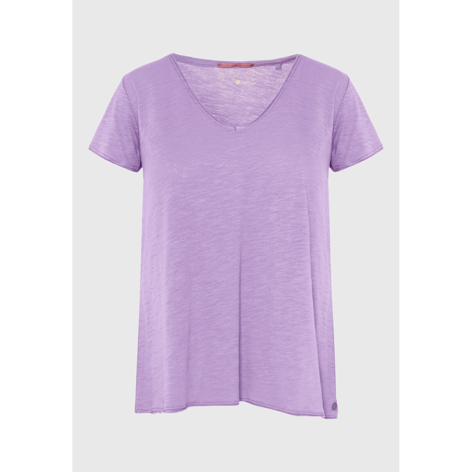 Γυναικείο V-neck μονόχρωμο t-shirt - The essential