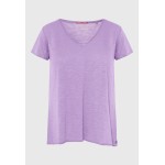 Γυναικείο V-neck μονόχρωμο t-shirt - The essential