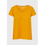 Γυναικείο V-neck μονόχρωμο t-shirt - The essential