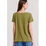 Γυναικείο V-neck μονόχρωμο t-shirt - The essential Γυναικείο V-neck μονόχρωμο t-shirt - The essential