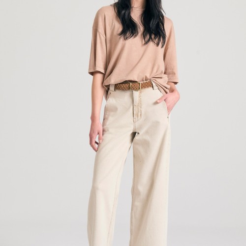 Γυναικείο wide leg garment dyed τζιν παντελόνι