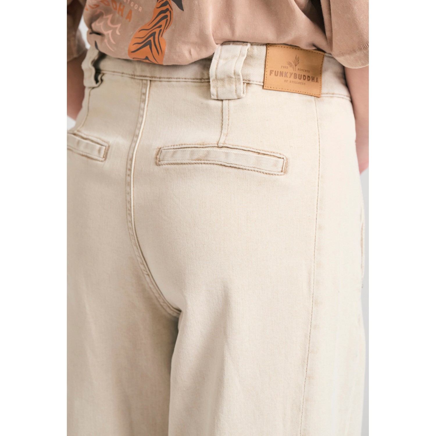 Γυναικείο wide leg garment dyed τζιν παντελόνι