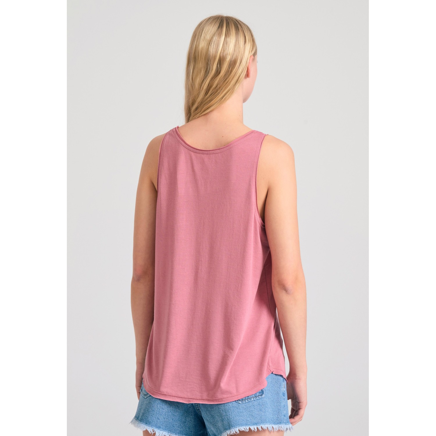 Γυναικείο μονόχρωμο tank top από βισκόζη