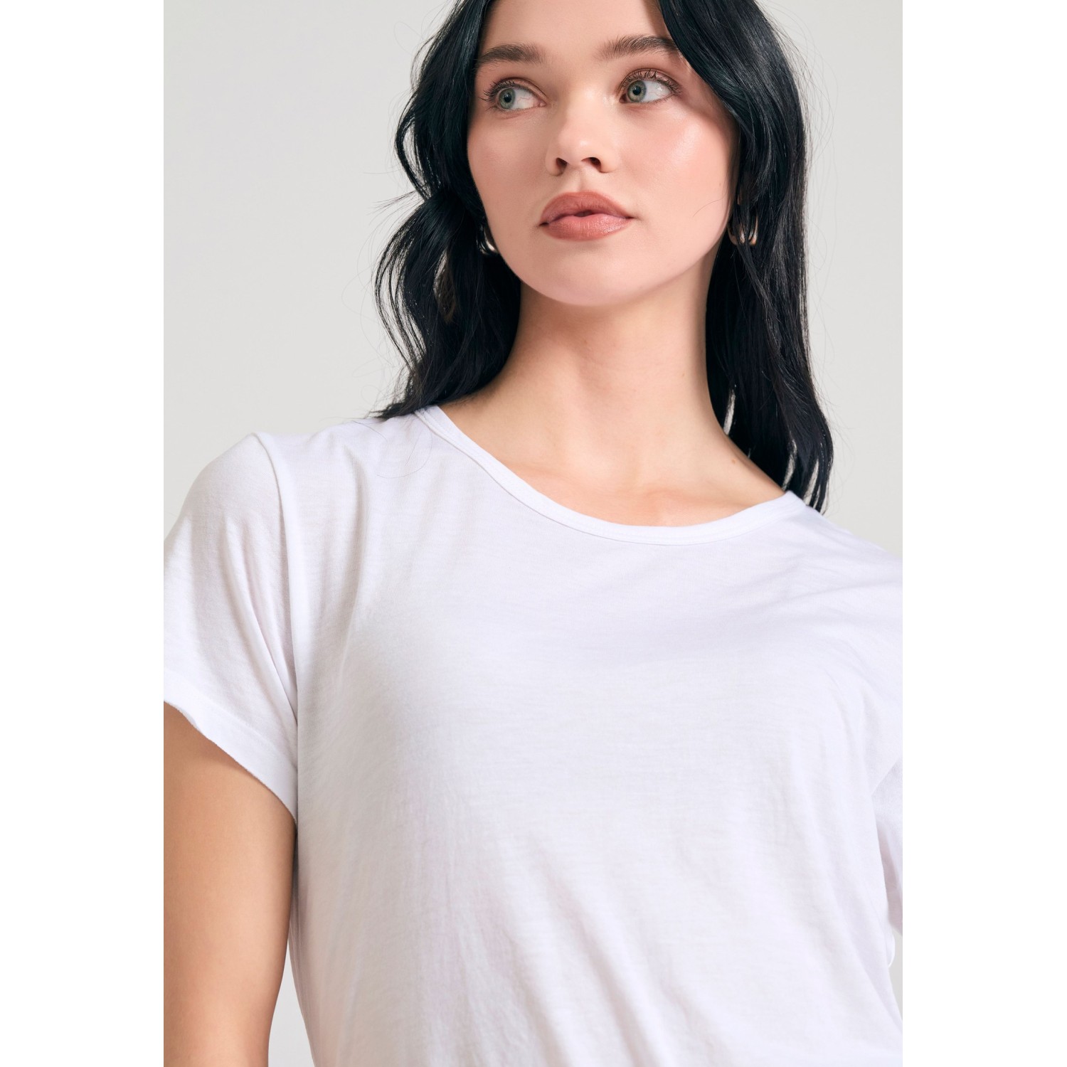 Γυναικείο μονόχρωμο t-shirt από βισκόζη