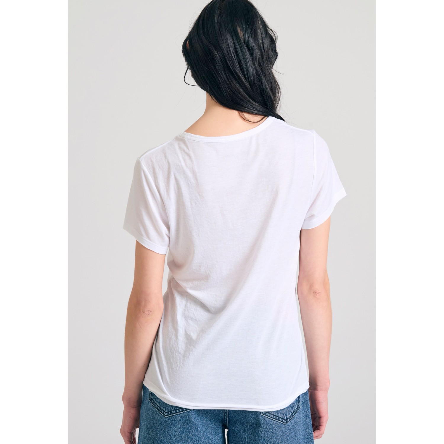 Γυναικείο μονόχρωμο t-shirt από βισκόζη