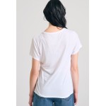 Γυναικείο μονόχρωμο t-shirt από βισκόζη