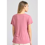 Γυναικείο μονόχρωμο t-shirt από βισκόζη Γυναικείο μονόχρωμο t-shirt από βισκόζη