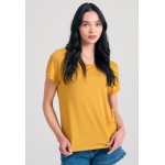 Γυναικείο μονόχρωμο t-shirt από βισκόζη